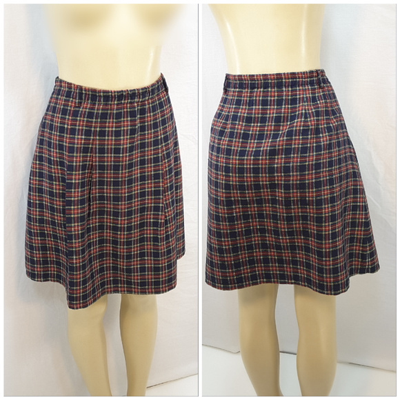 Jiansheng Dresses & Skirts - JIANSHENG, Plaid Front Pleat Skirt, size Small